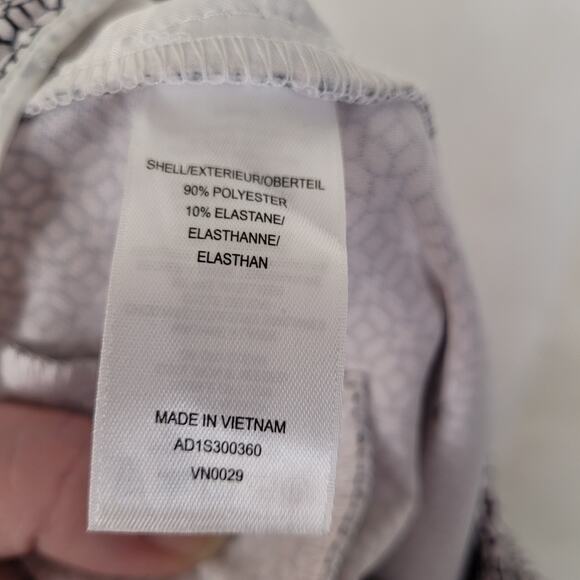 New Adrianna Papell Kate ivory black mosaic geometric print trouser pant size 6 - Picture 8 of 11